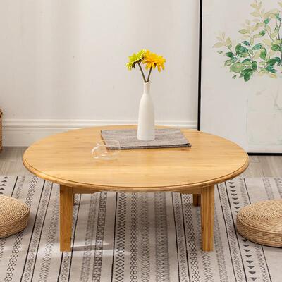 圆形炕桌客厅桌阳子台EAM泡茶桌家用矮桌日式室茶几便携榻和榻米