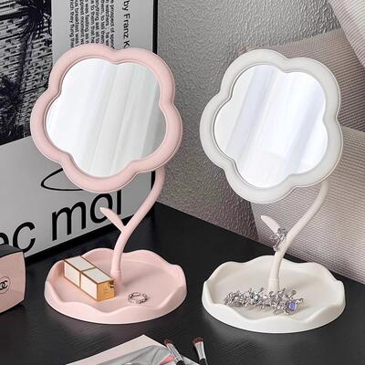 Sunflower-shaped mirror vanity makeup mirror, desktop intern