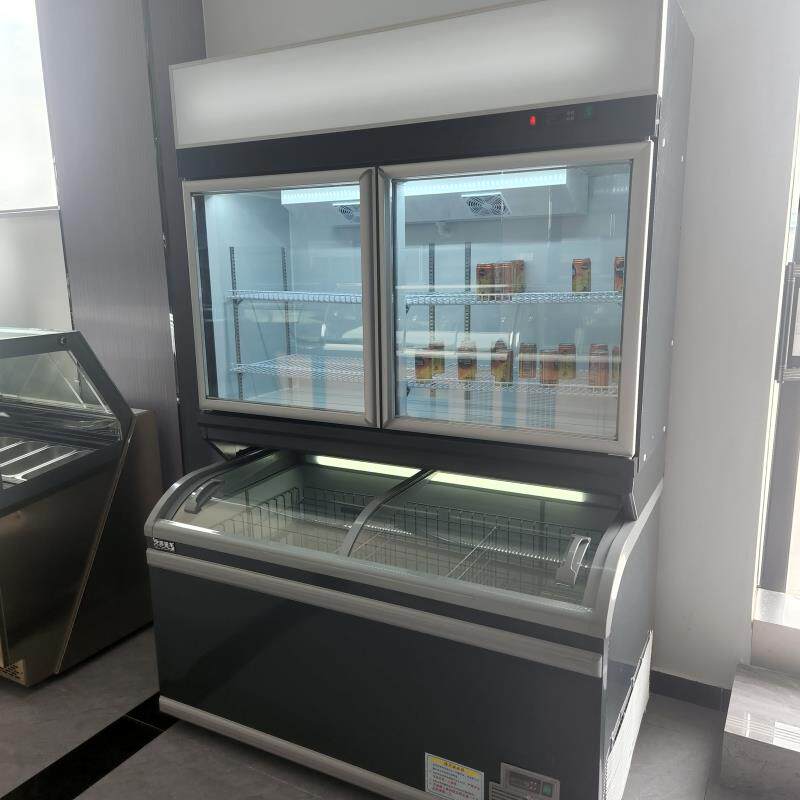 商用双温冰淇淋展示柜立式冷藏冷冻一体220V节能雪锐龙雪糕柜便利