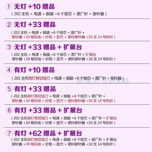 202金属勾尖电动台式迷你家用缝纫机微型脚踏车衣吃厚多功能意赛