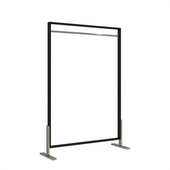 店衣架橱窗货架 中间中岛架侧挂女装 服装 店展示架陈列架黑色落地式