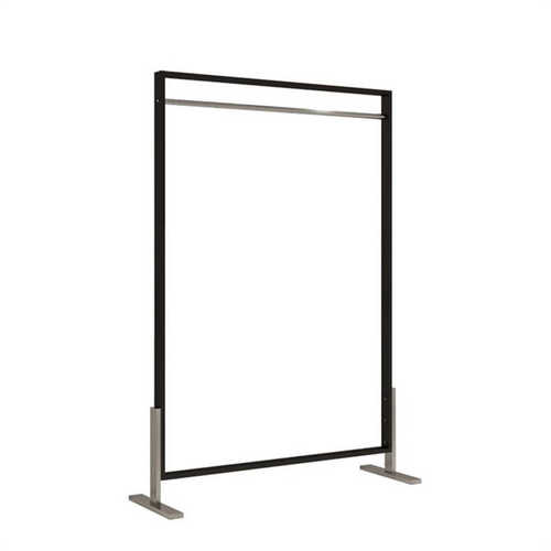 服装店展示架陈列架黑色落地式中间中岛架侧挂女装店衣架橱窗货架