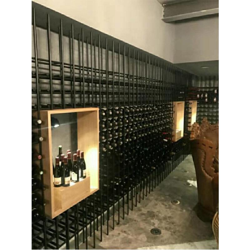 铁艺酒架地红酒架摆件现代简426约格子置厅物架壁落挂客墙上酒柜