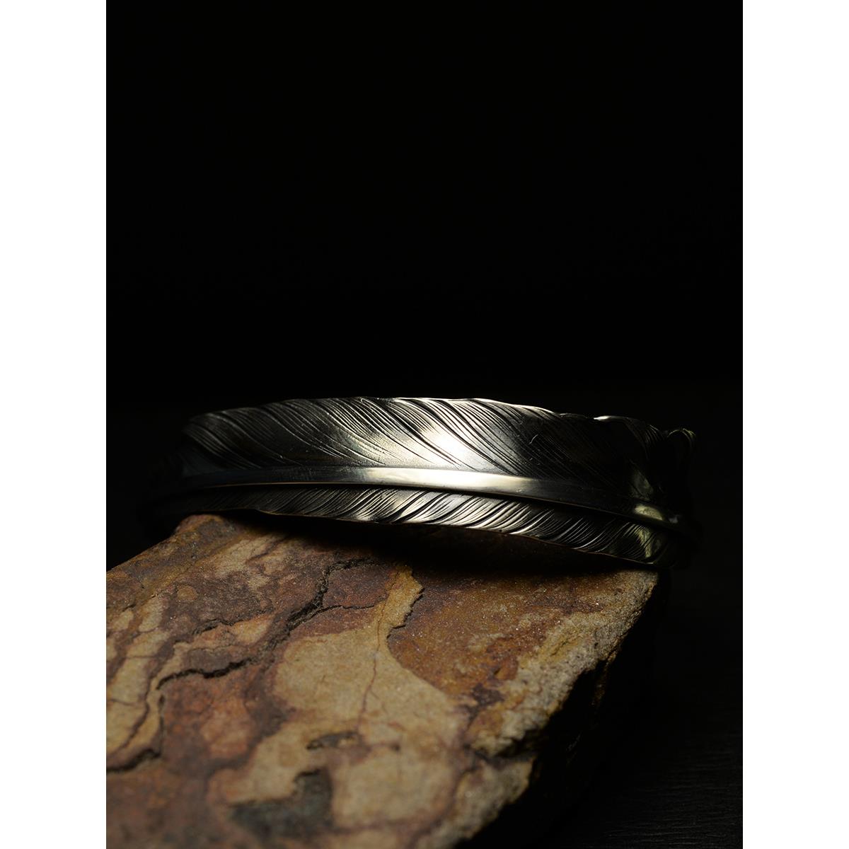 高档宇晟腾宇系列925纯银鹰羽欧炼创手工个性化开放式手原炼手可