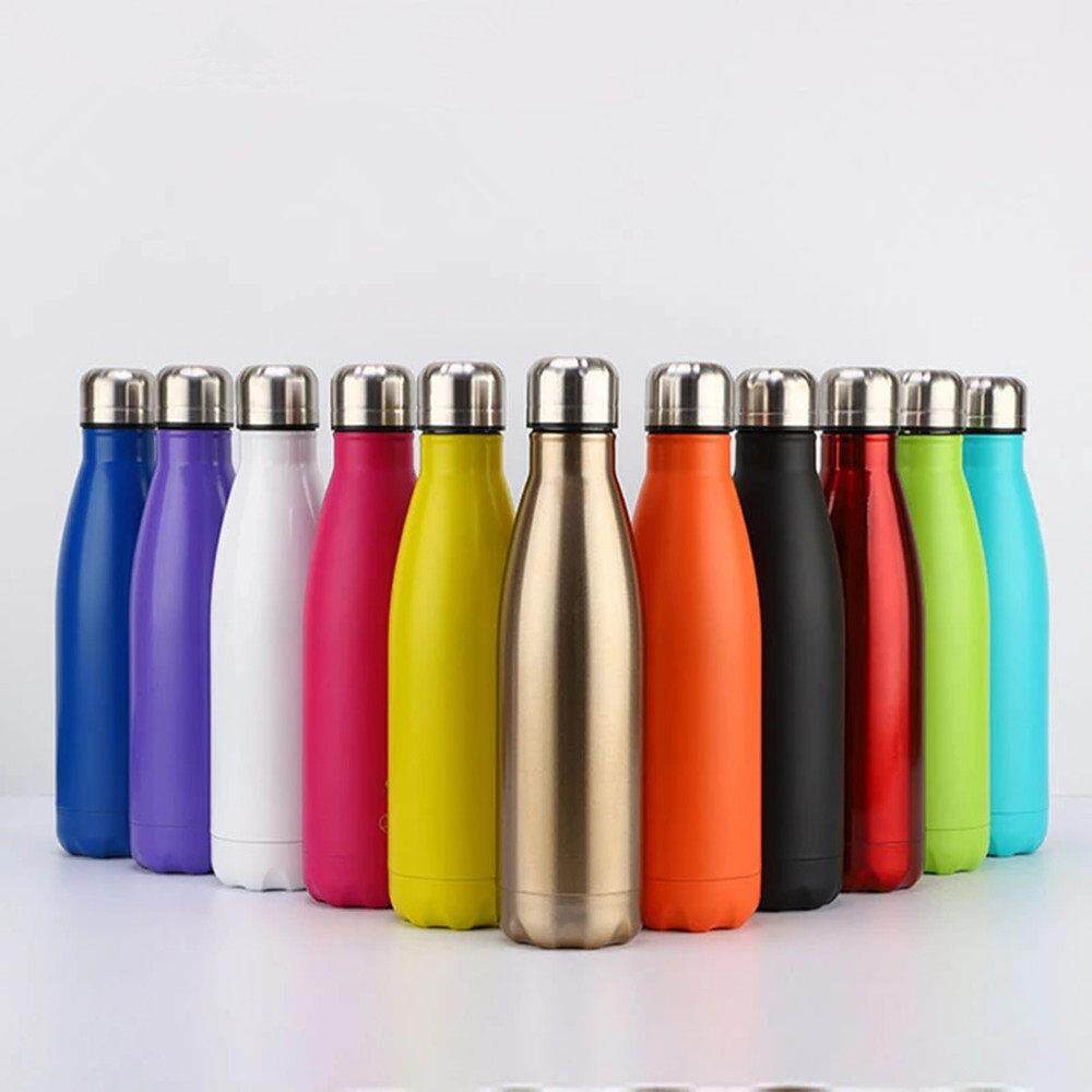 350/500/750/1000ml Double Wall Stainles Steel Water Bottle T