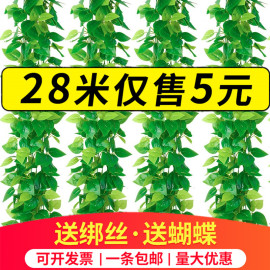 仿真葡萄叶藤条藤蔓植物树叶子管道吊顶装饰花藤假花塑料绿叶缠绕