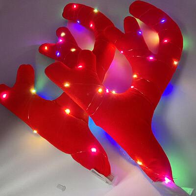 圣诞装饰Car Decoration Christmas Deer Antlers Elk Exhibition