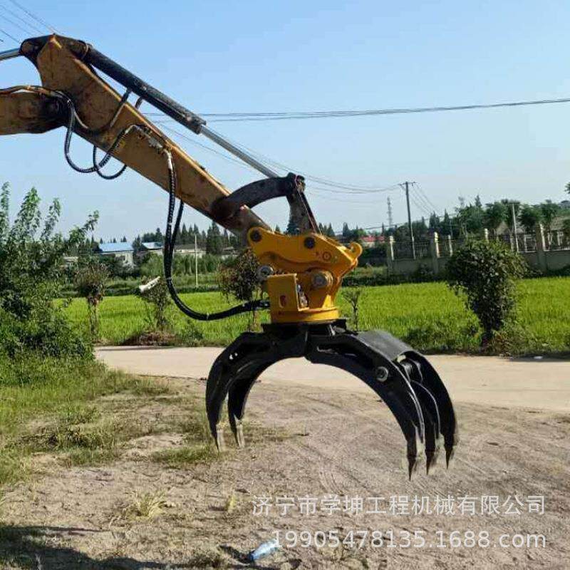 现货销售旋转夹木器芦苇夹新式电控抓钢机铁路道轨夹具