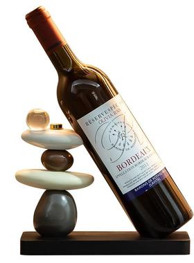 红酒架摆件酒柜装饰品  轻奢感客厅家居饰品餐边柜装饰 简约大方