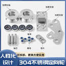 304不锈钢推拉大门重型双滑轮平移门轨道轮V型槽U型H轴承轮定滑轮