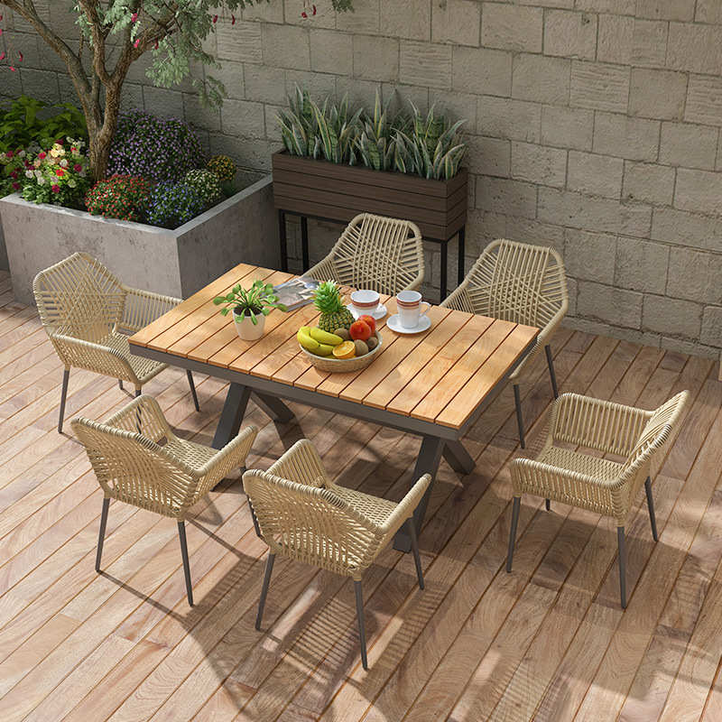 户外桌椅庭院室外花园家具露台藤编休闲椅阳台藤椅三件套北欧桌椅