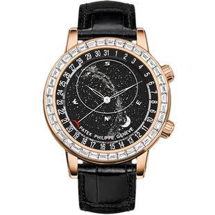 盒证[9.8新]百达翡丽超级复杂功能时计18k玫瑰金手表男6104R