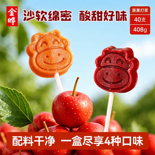 金晔山楂棒零食无添加配料干净原味蓝莓桑葚陈皮原果打浆40支408g