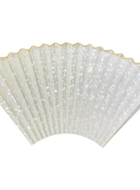 3Y苏工扇面黑色靛蓝灰色墨绿紫色宣纸彩色洒银文玩折扇扇面古风