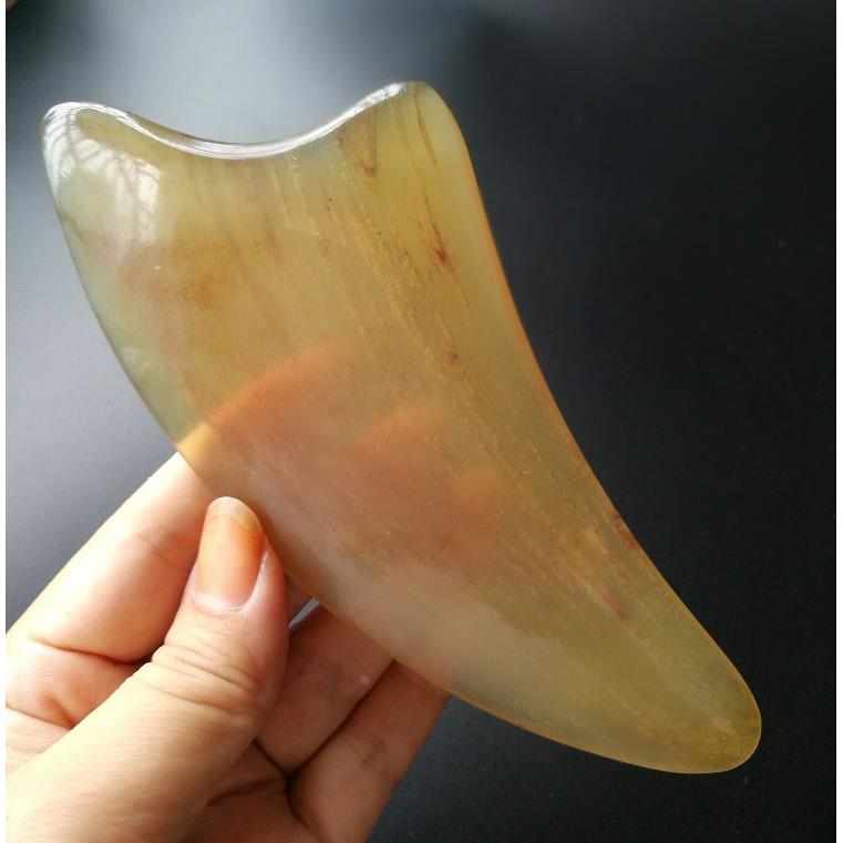 厂价天然精品牛角刮痧板面部羊角单口刮痧片全身通用定做