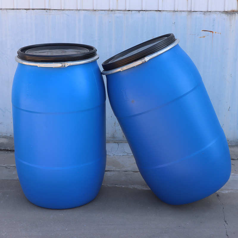 厂家供应批发抱箍桶食品级抱箍桶 圆形塑料桶化工大开口密封桶60L