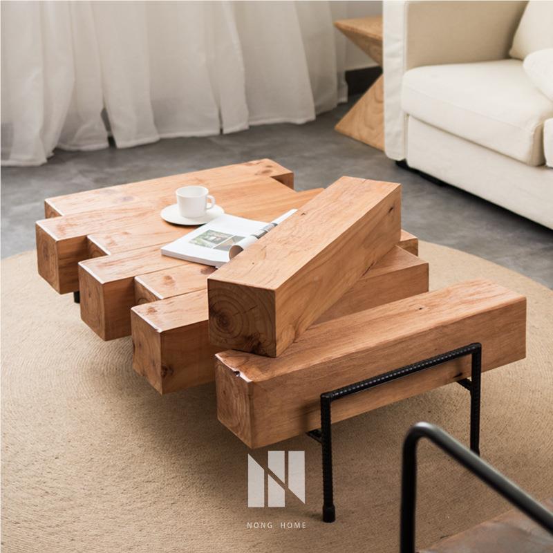 代创租现代简约意实木茶几家用客木厅组合小茶桌原桌子矮现几出房