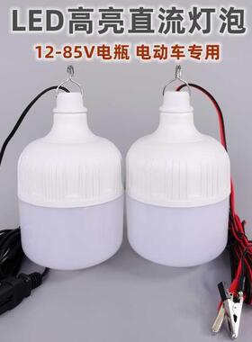 12v伏直流led灯泡24v36v48v60V低压电瓶车蓄电池摆地摊夜市照明灯