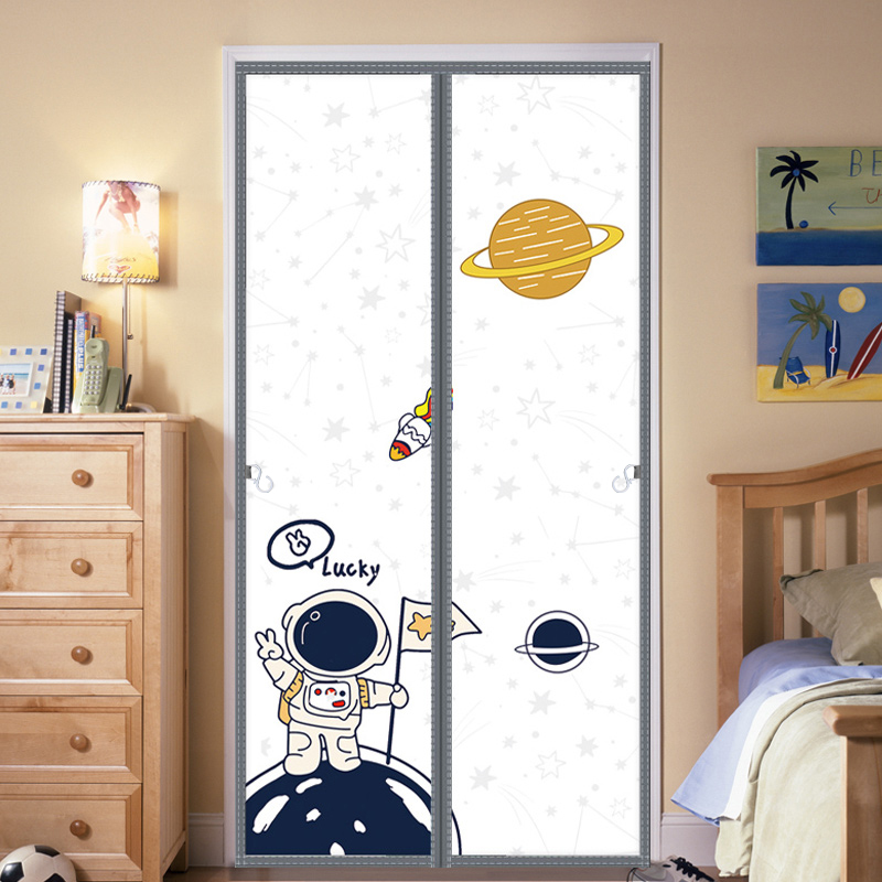 防风空调门帘隔断帘免打孔挡风隔热防冷气自吸磁性防蚊帘家用卧室