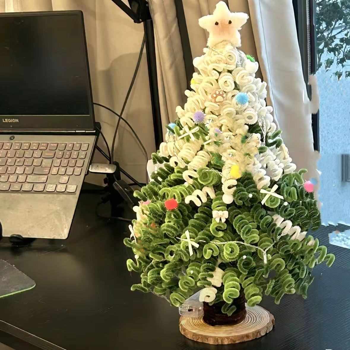 扭扭棒圣诞树diy手工自制高级感礼物送女生朋友节日装饰桌面摆件