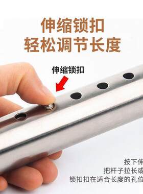 免打孔伸缩杆不锈钢晾衣杆窗帘杆罗马杆可伸缩杆子挂衣撑浴帘杆子