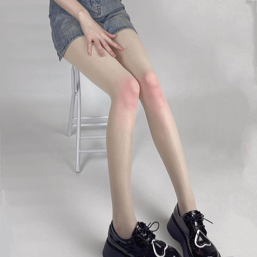 春夏薄款日系甜美奶白色个性膝盖腮红粉色丝袜JK洛丽塔连裤袜定制