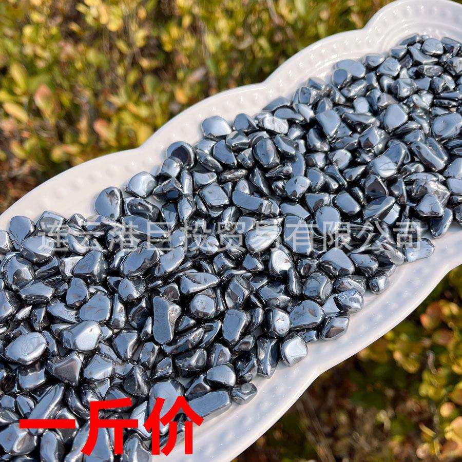 太赫兹碎石摆件钛赫兹碎料太硅石瑜伽石供货装枕子床垫美甲石