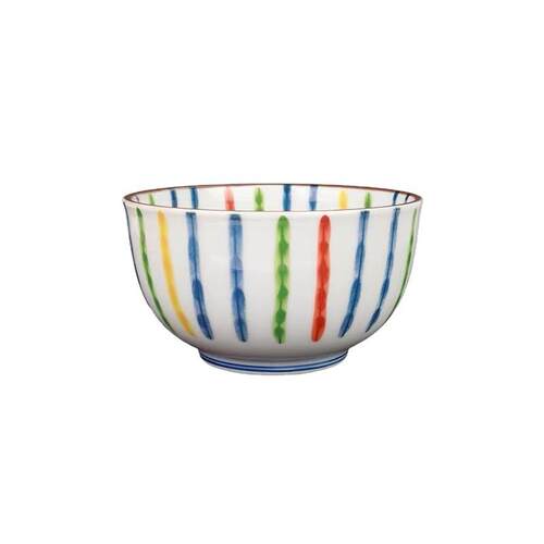 日本进口美浓烧彩十草陶瓷餐具花边深盘汤面碗家用碗盘釉下彩盘子