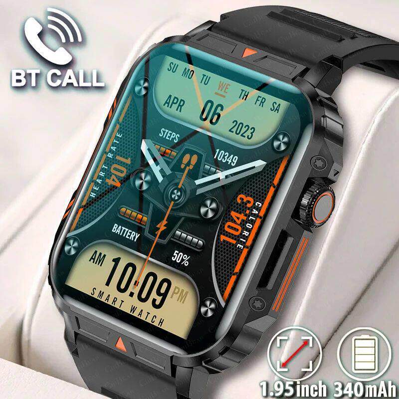 Military Outdoor GPS Sports Smart Watch Men 1.95 inch Heart