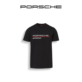 porsche保时捷赛车车迷，系列男式t恤黑色圆领