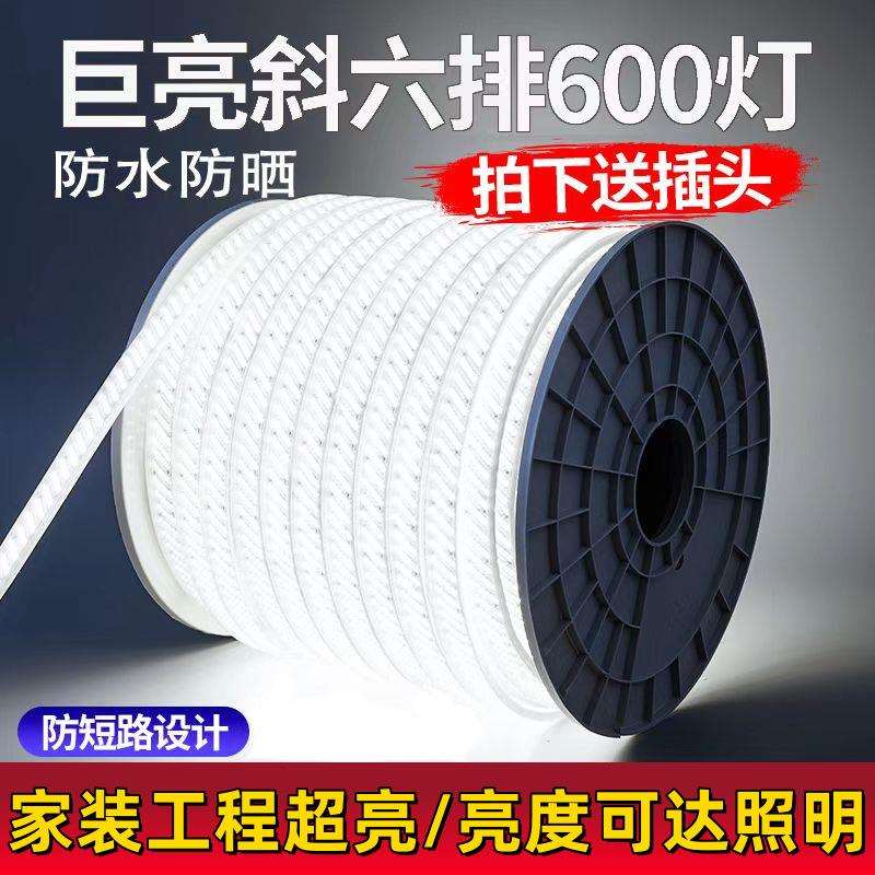 灯带led超高亮220V灯条户外家用防水工程亮化送插头直接插电