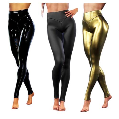 Starting from high waisted elastic gold and silver leather
