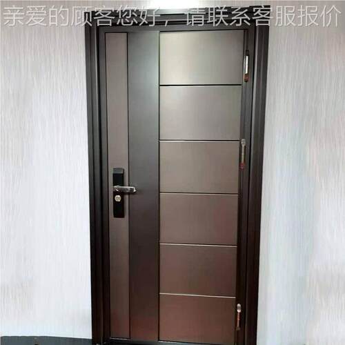 韩式门不锈钢防不盗门品楼入门锈钢进户户门工687程门可配备B级商