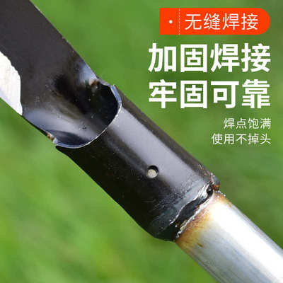 农用镰刀割草刀全钢长柄多功能收割除草刀户外加长把砍割两用弯刀