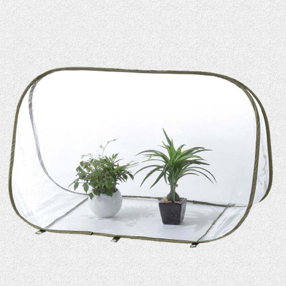 可折叠式保温迷你温室暖房三角型花草花卉花房透明透光保温罩花棚