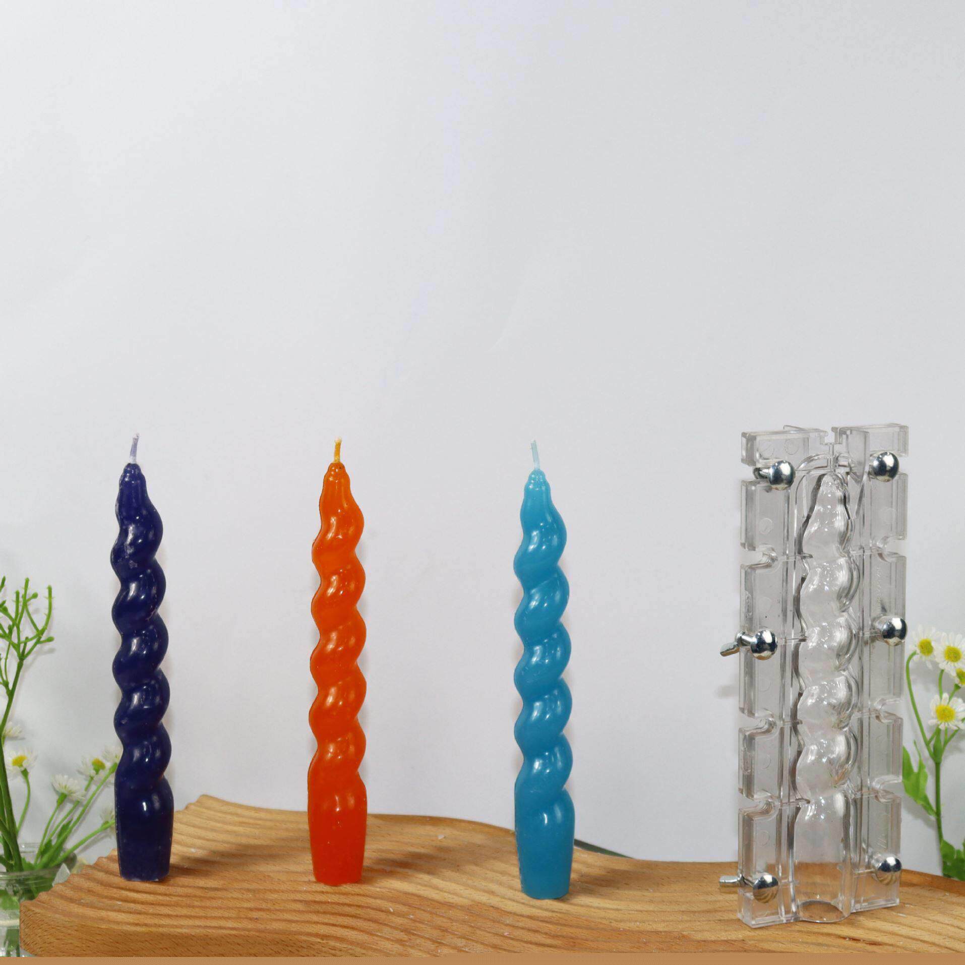 Spiral Rod Acrylic Candle Mold Large Striped Cylinder Aromat