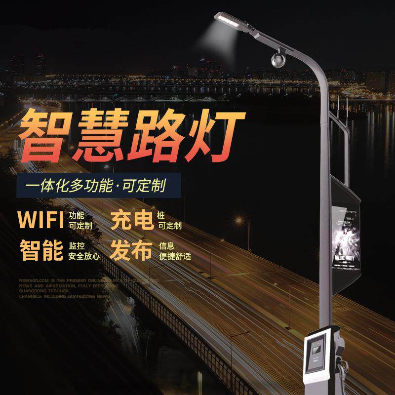 支持现做多功能智慧城市路灯新款太阳能乡镇马路照明智慧路灯