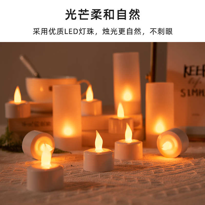 遥控led电子充电蜡烛灯餐厅酒吧会所装饰婚庆剧本密室万圣氛围灯