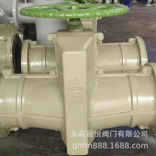 GJ41X-10C DN300 手动铸钢法兰管夹阀 矿浆管道胶管阀