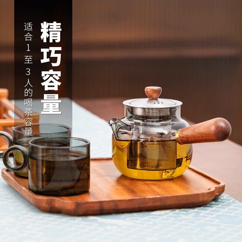 小加厚热侧把壶玻璃煮茶器耐高温网办公室IMY耐单壶号带过滤泡茶