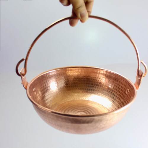 纯手工特色餐具地锅鸡火锅老式铜吊锅大小铜锅干锅炖菜家用纯铜锅