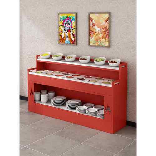 火锅店调料台商用自助小料蘸酱台麻辣烫串串香凉菜展示柜配餐桌子