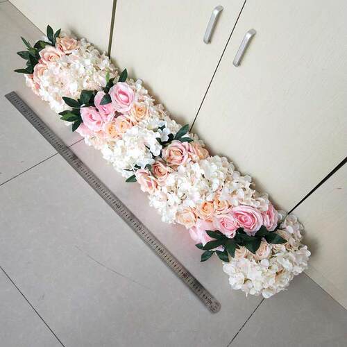 新品1米长花CHP90106排婚台礼T款路引拱门婚庆婚仿真花排花庆用品