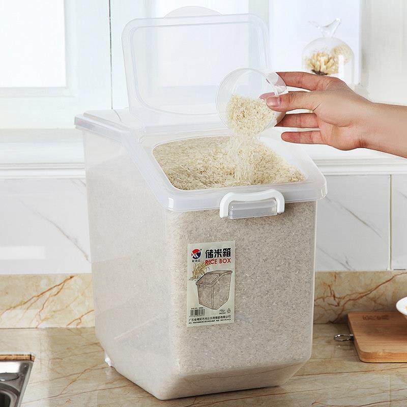 装米桶50斤储米箱30斤米缸10kg塑料家用厨房防潮防虫面 面粉收纳