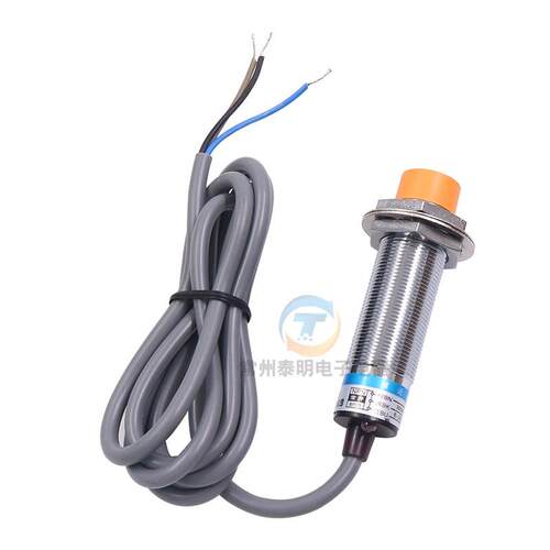 沪工220v电感式npn接近开关lj18a3传感器pnp二两线m18三线24V常开