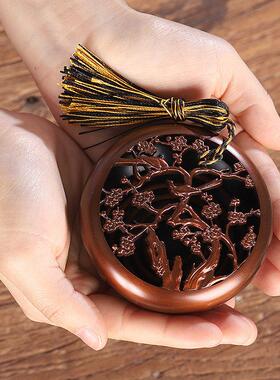 四君子香炉家用沉香熏香室内焚香盒檀香蚊香供奉香薰盘纯铜香插炉