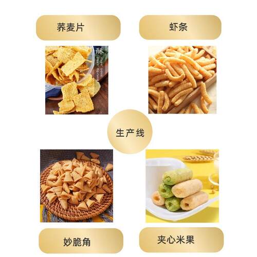 玉米薄片膨化食品生产线 膨化休闲食品生产设备 双螺杆膨化机