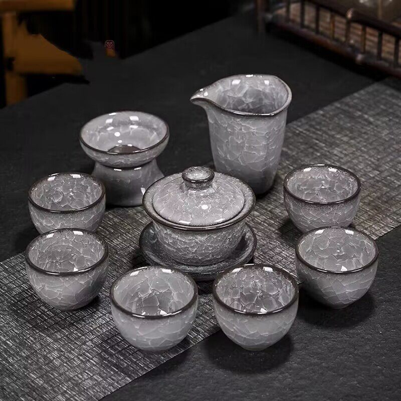 汝窑功夫茶具套装家用2026新款办公室喝茶泡茶盖碗茶壶茶杯子套装