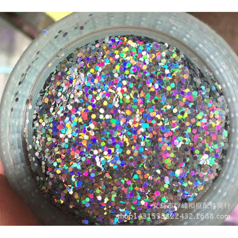 热卖耐高温耐溶剂金葱粉 LB100镭射银PET亮片 美甲亮粉金粉闪光粉