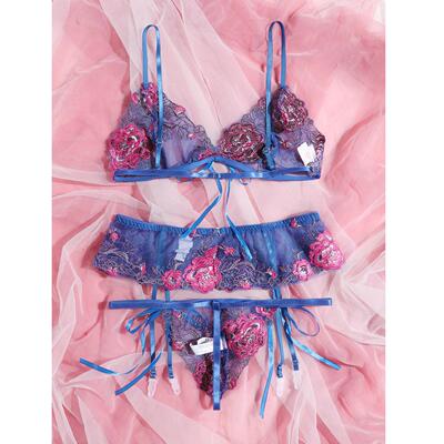 Sexy lingerie women's pajamas split three-piece sexy sui